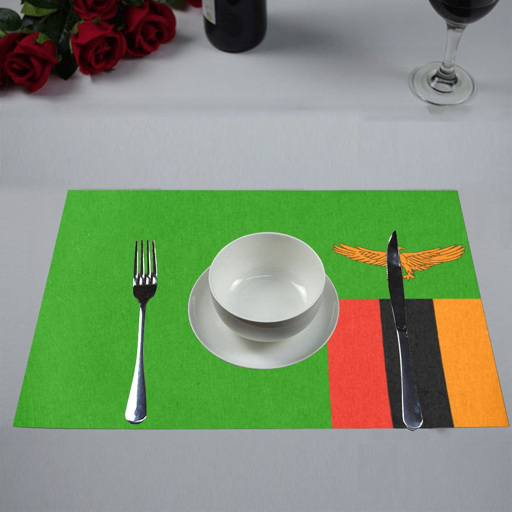 Zambia Flag Placemats 12" x 18" (Set of 6)