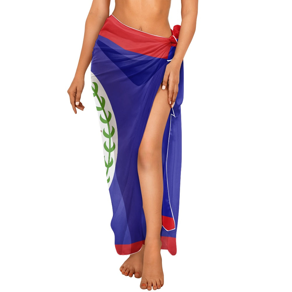 Belize Flag Inspired Bikini Cover-Up