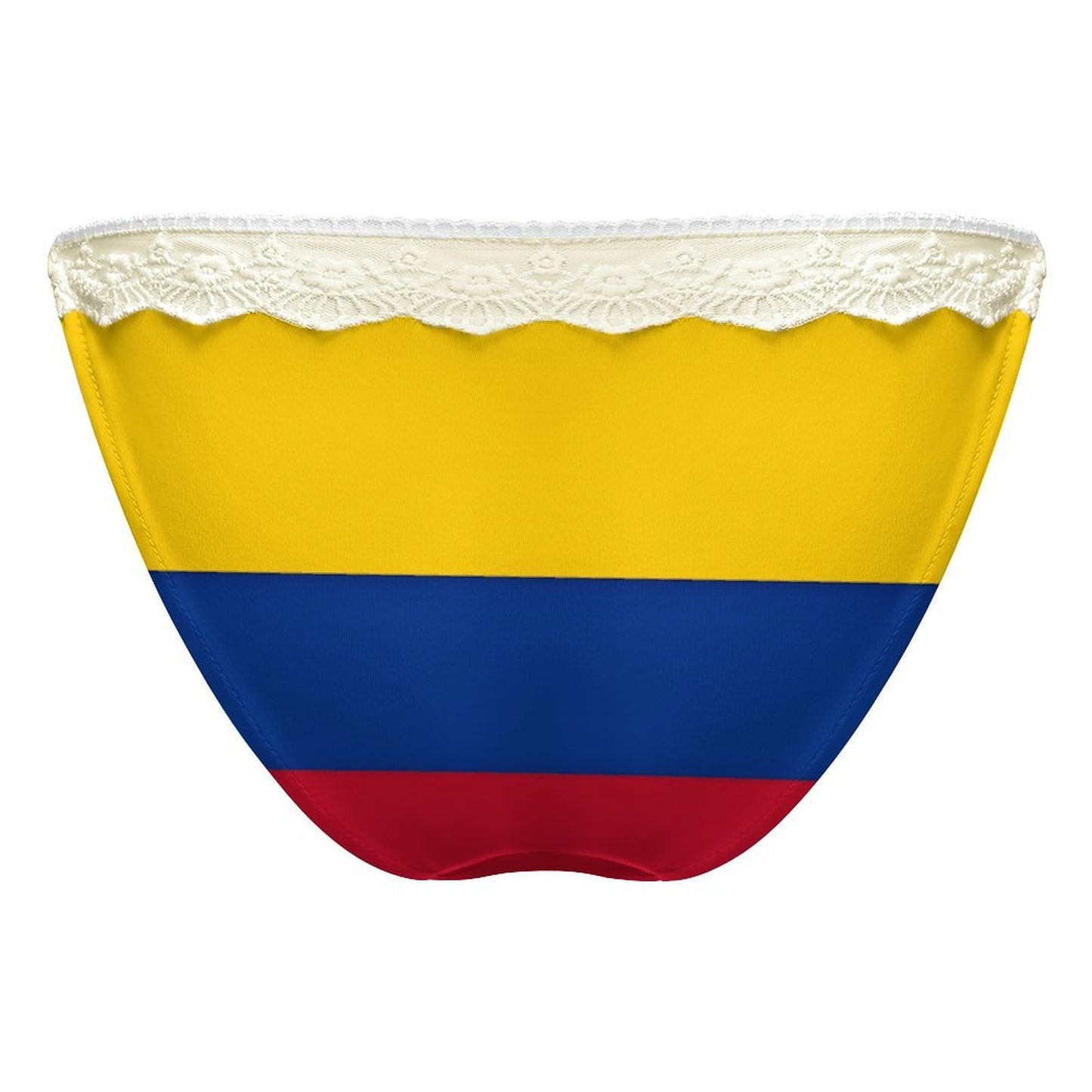 Colombia Flag Inspired Lace Trim Underwear