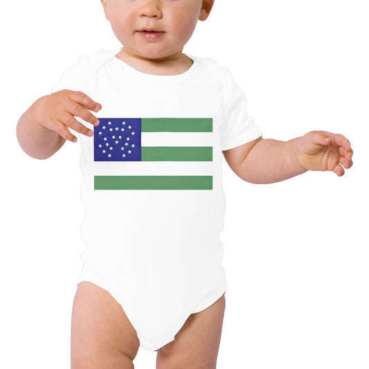 NYPD Flag Baby Short Sleeve Unisex Bodysuits（Made in USA）