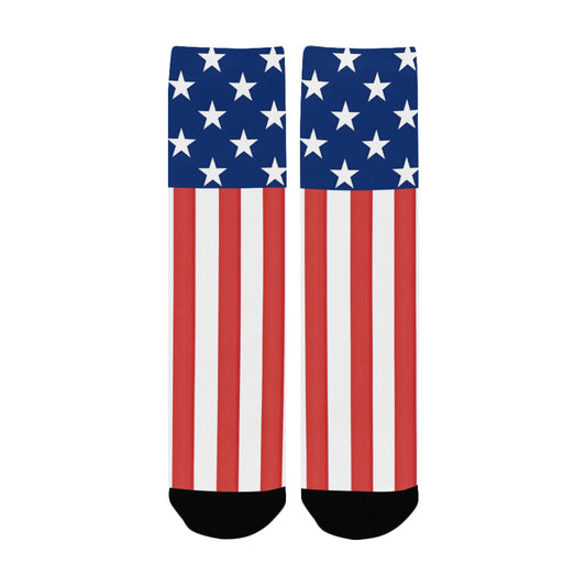USA/American Flag Inspired Women's Custom  Socks | Ships from USA