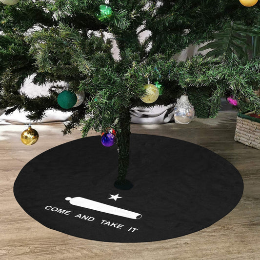 Come and Take It Flag Thick Christmas Tree Skirt 47" x 47"