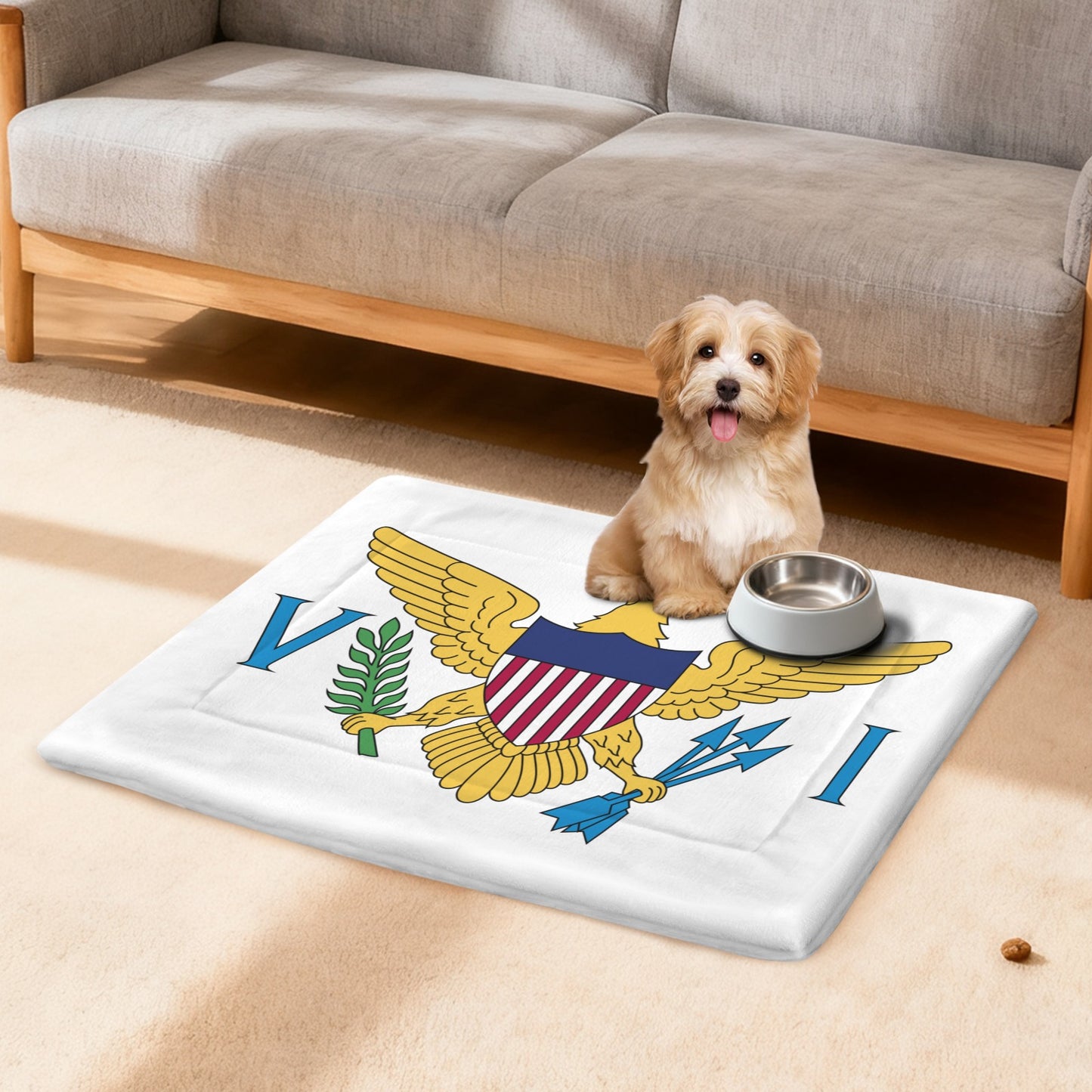 Virgin Islands Flag (US) Pet Mat 25x18inch (Made in the USA)