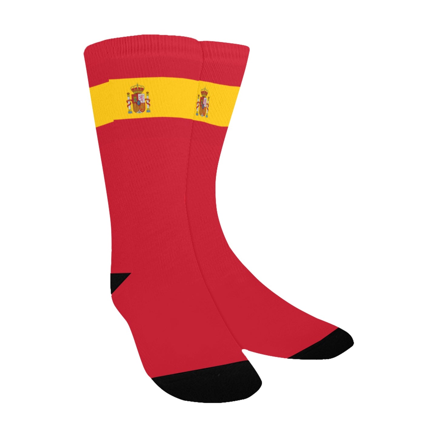 Spain Flag Inspired Kid's Custom Socks (Made in the USA)