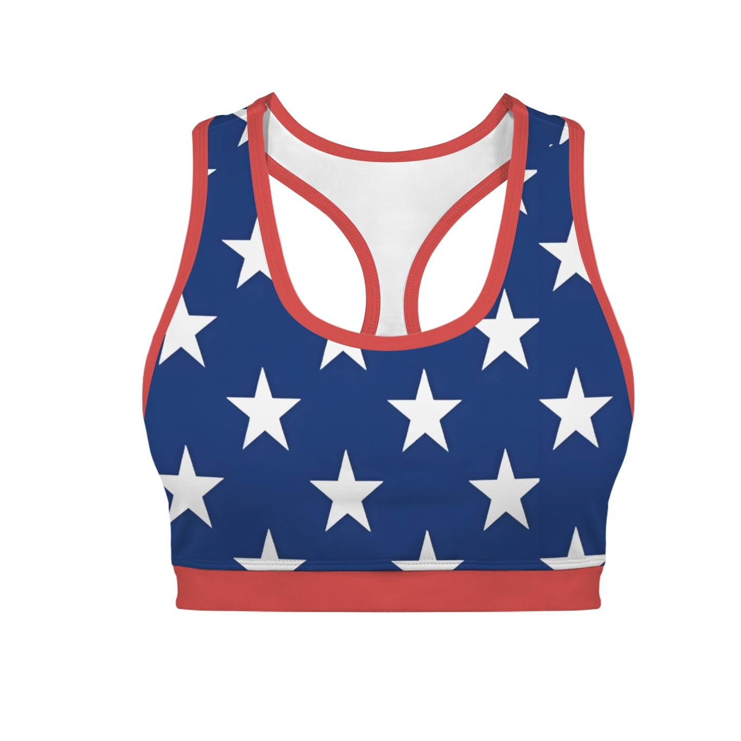USA/American Flag Racerback Sports Bra