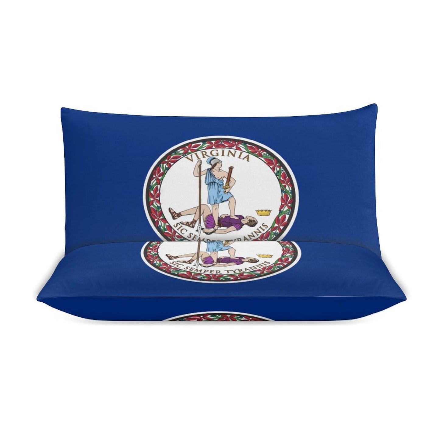 Virginia Flag Inspired 3-Piece Bedding Set (1 Duvet Cover + 2 Pillow Shams) – 102"×90"