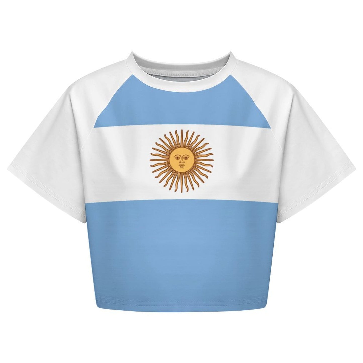 Argentina Flag Inspired Women's Cropped Shirt