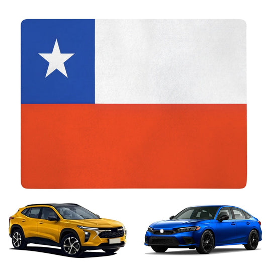 Chile Flag Inspired Car Trunk Mat 100 × 75 cm / 39.4 × 30 in Printed in the USA