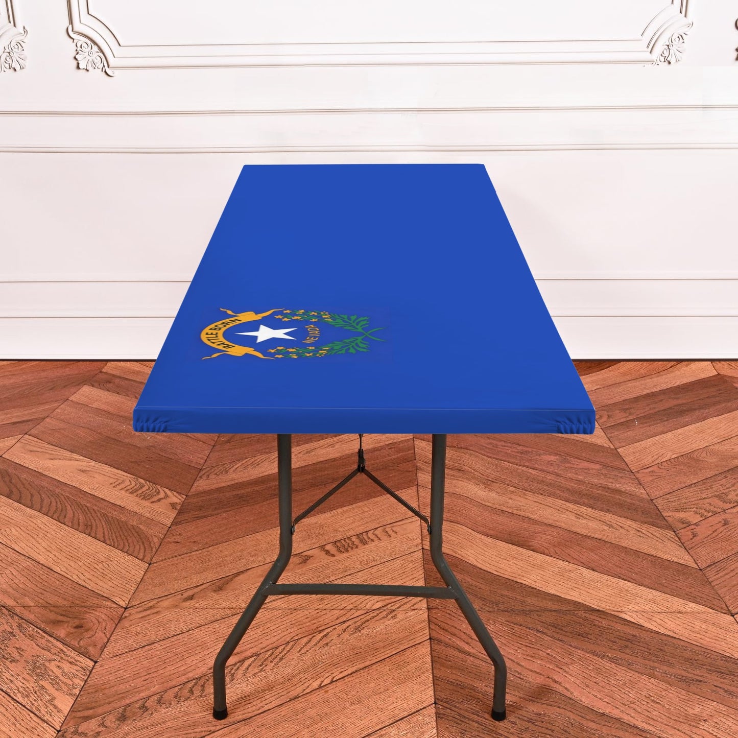 Nevada Flag Inspired Custom Elastic Fitted Tablecloth 72x30 inch (Made in the USA)