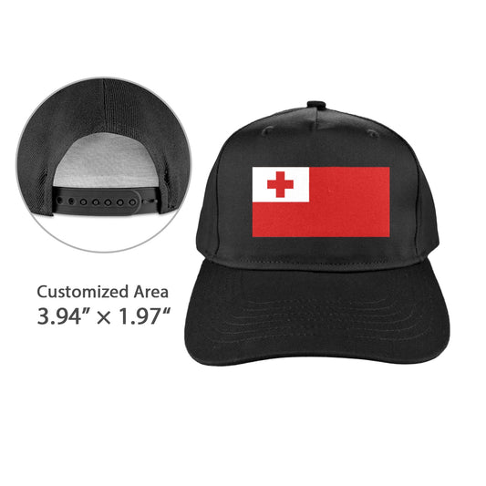 Tonga Flag Inspired Baseball Cap | Printed in the  USA