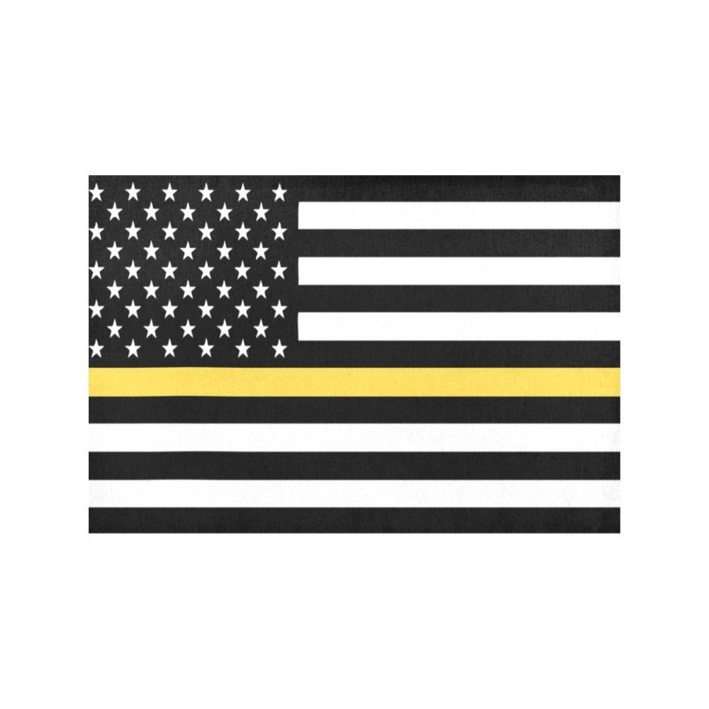 Thin Gold Line Flag Placemats 12" x 18" (Set of 6)