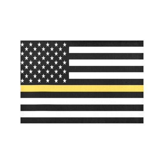 Thin Gold Line Flag Placemats 12" x 18" (Set of 6)