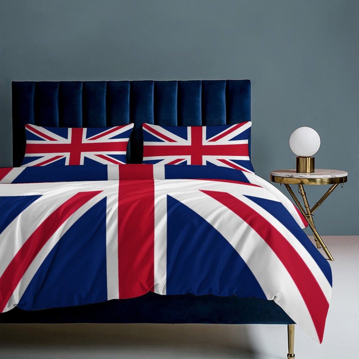 UK/Great Britain Flag Inspired 3-Piece Bedding Set (1 Duvet Cover + 2 Pillow Shams) – 102"×90"