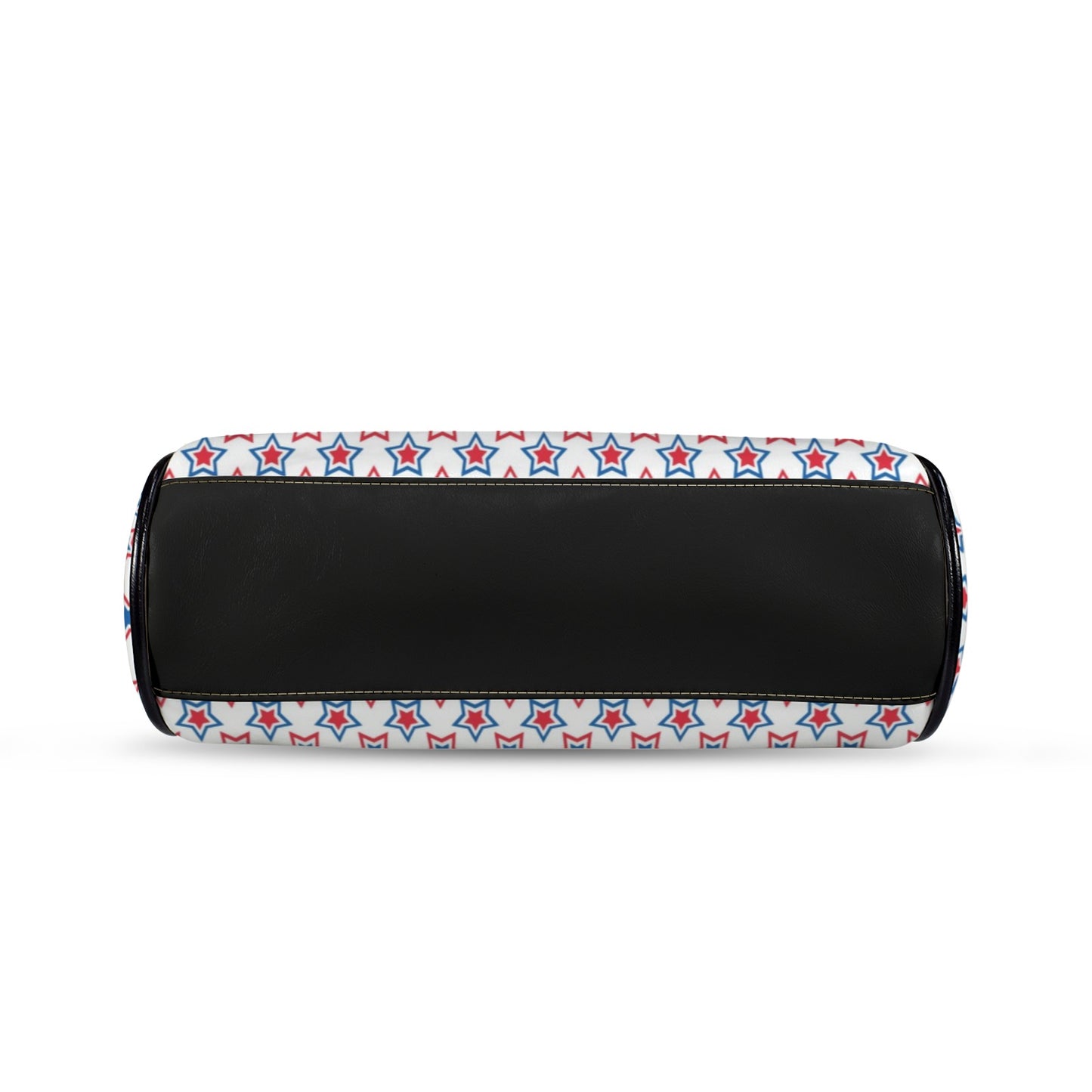 USA/American Flag Inspired Red, White & Blue Stars Pattern Kisslock Crossbody Shoulder Bag