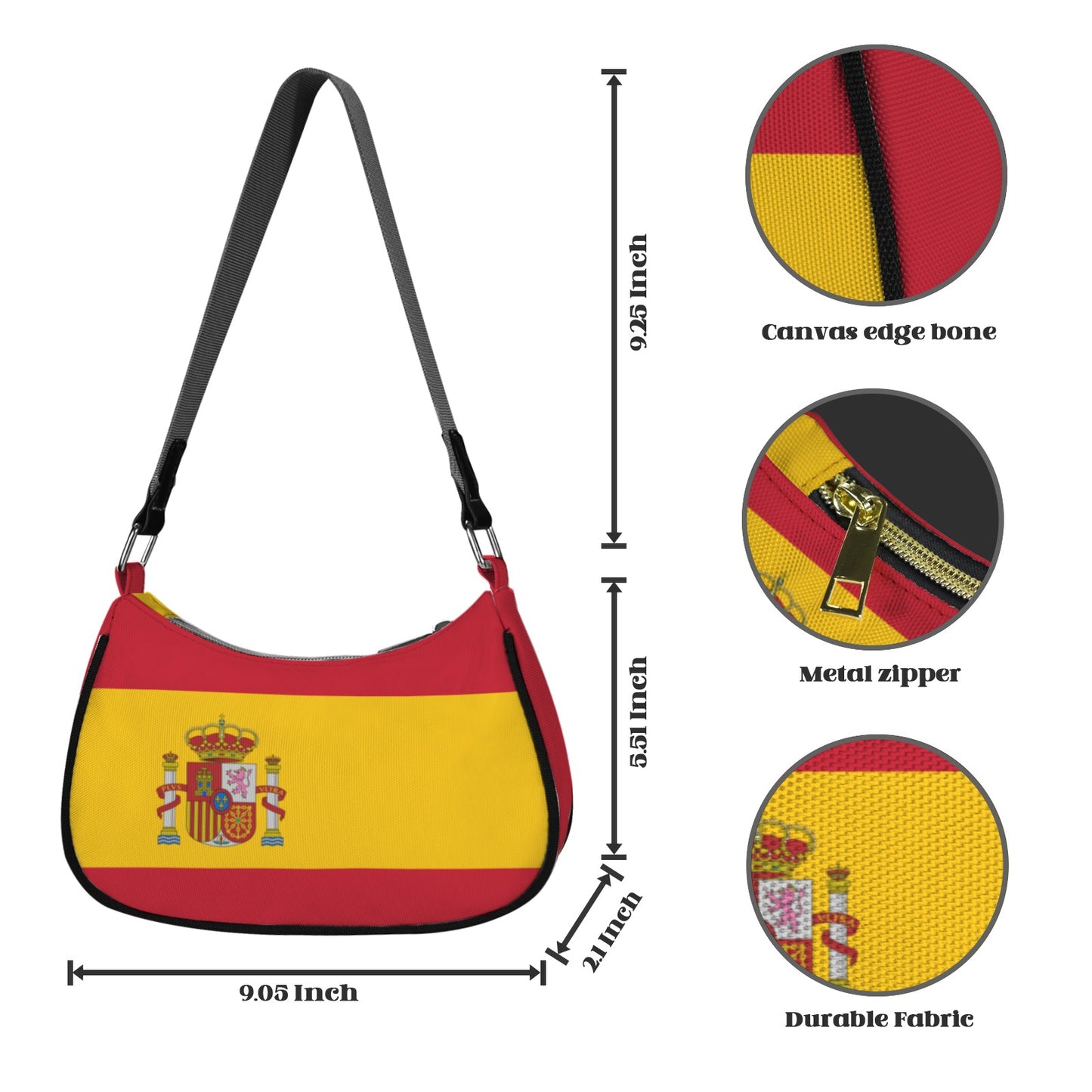 Spain Flag Inspired Women's Shoulder Bag