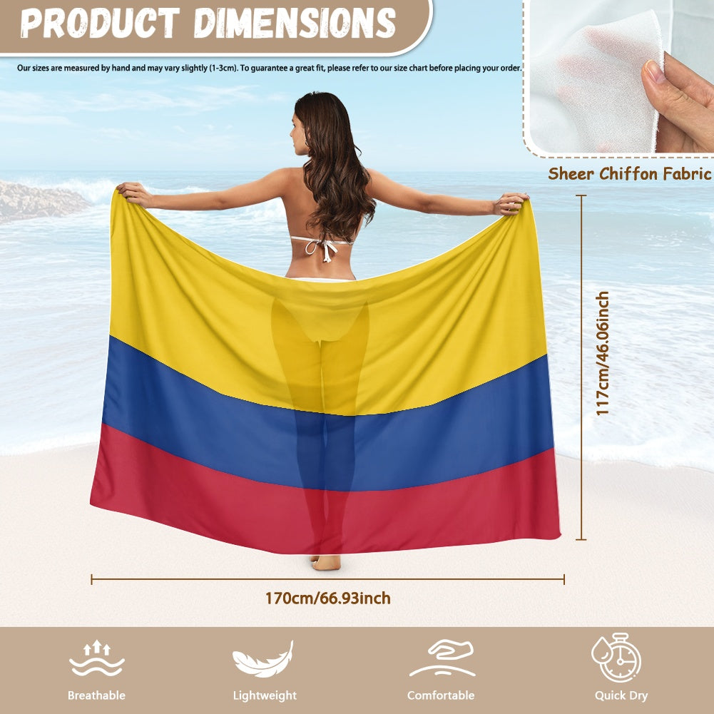 Colombia Flag Inspired Bikini Cover-Up