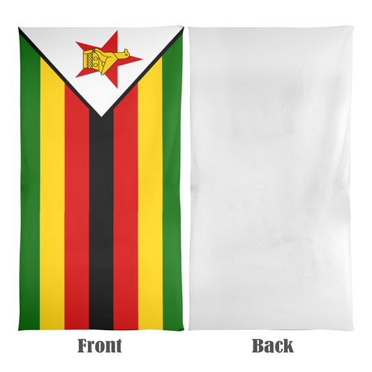 Zimbabwe Flag Beach Towel 31"x71" (Made in USA)