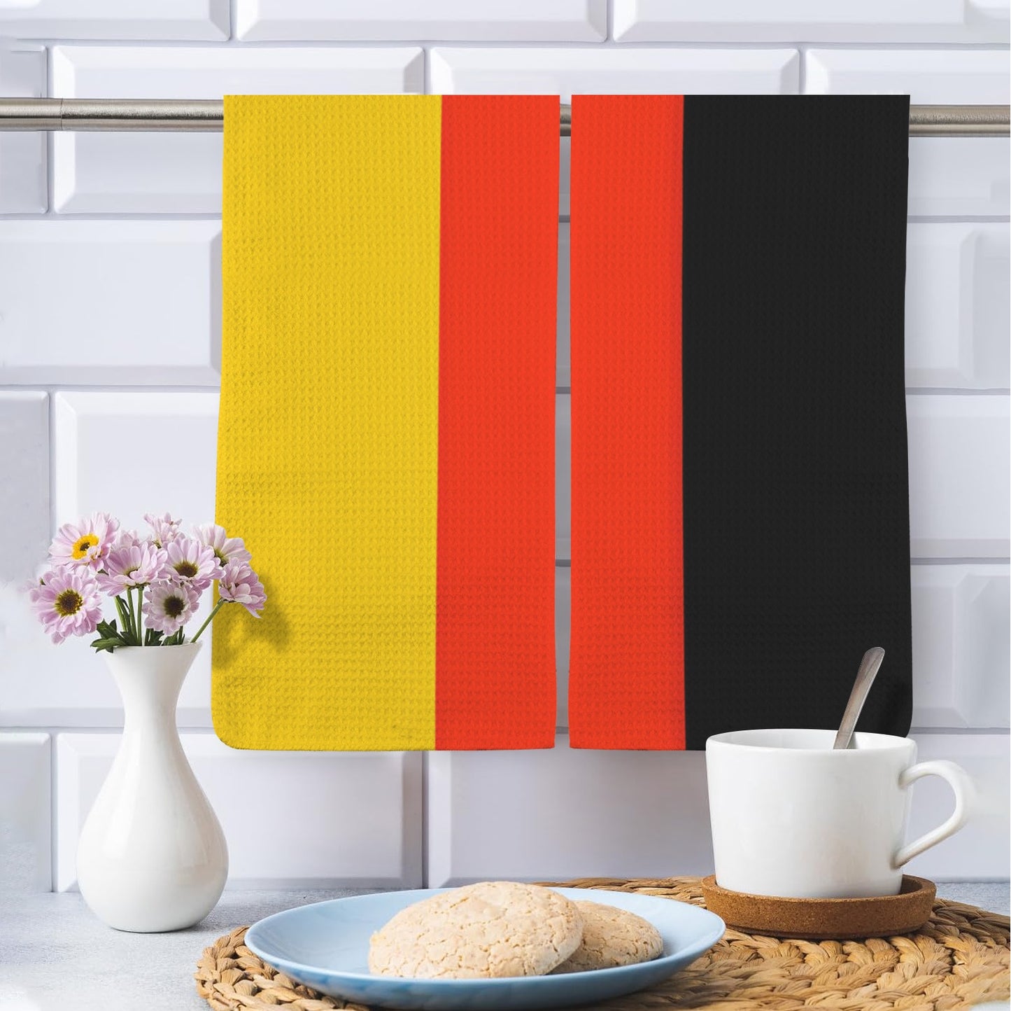 Germany Flag Inspired Kitchen Towel 40X60cm (Pack of 2) (Made in the USA)