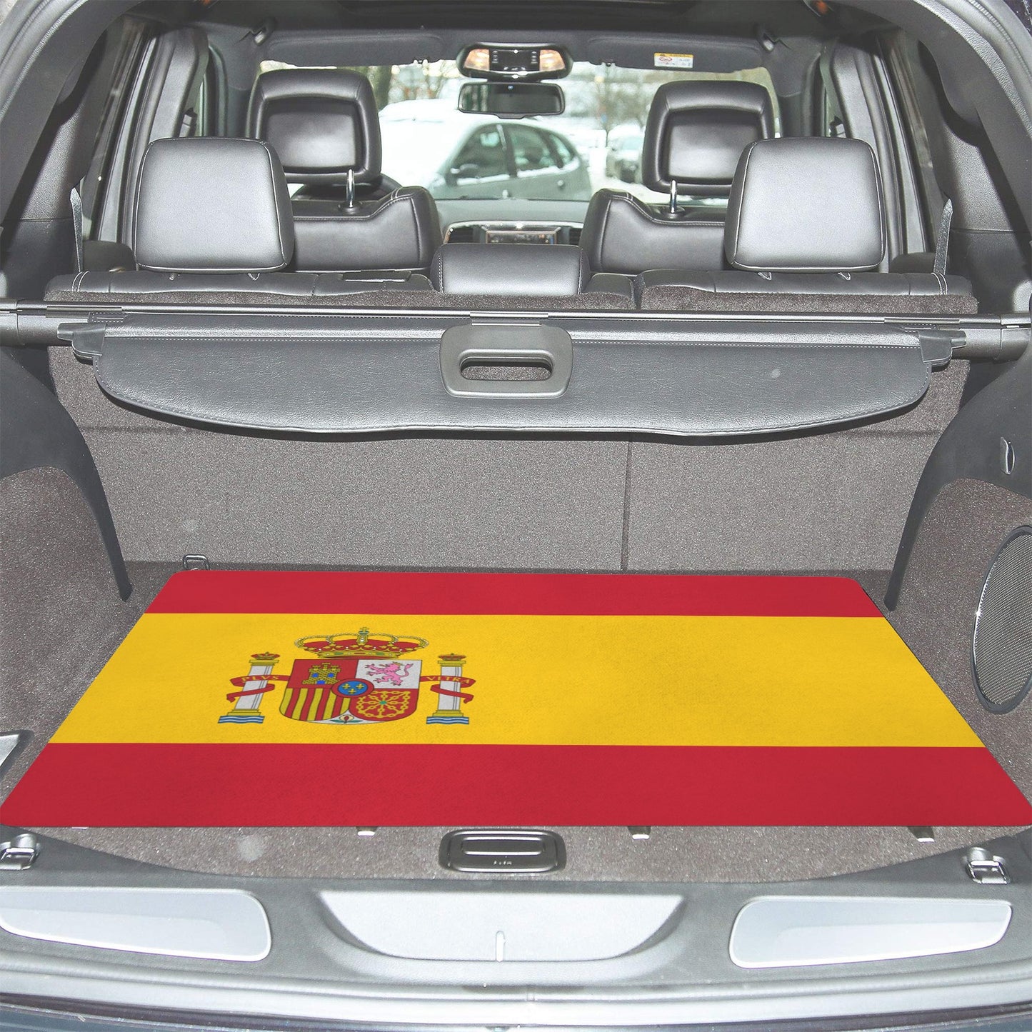 Spain Flag Inspired Car Trunk Mat 100 × 75 cm / 39.4 × 30 in Printed in the USA