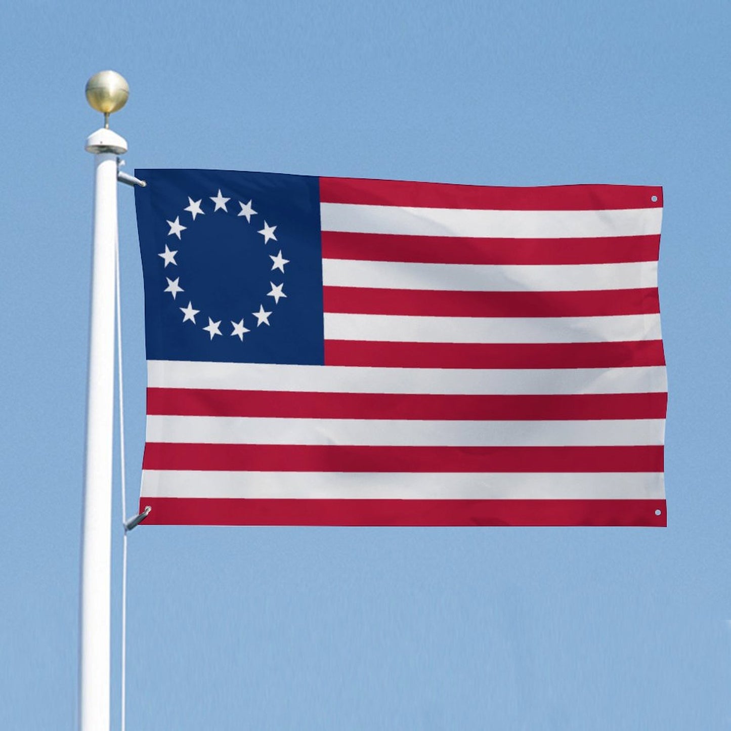 Betsy Ross Flag Inspired Wall Mount Flag with Four Grommets (35x59 in)