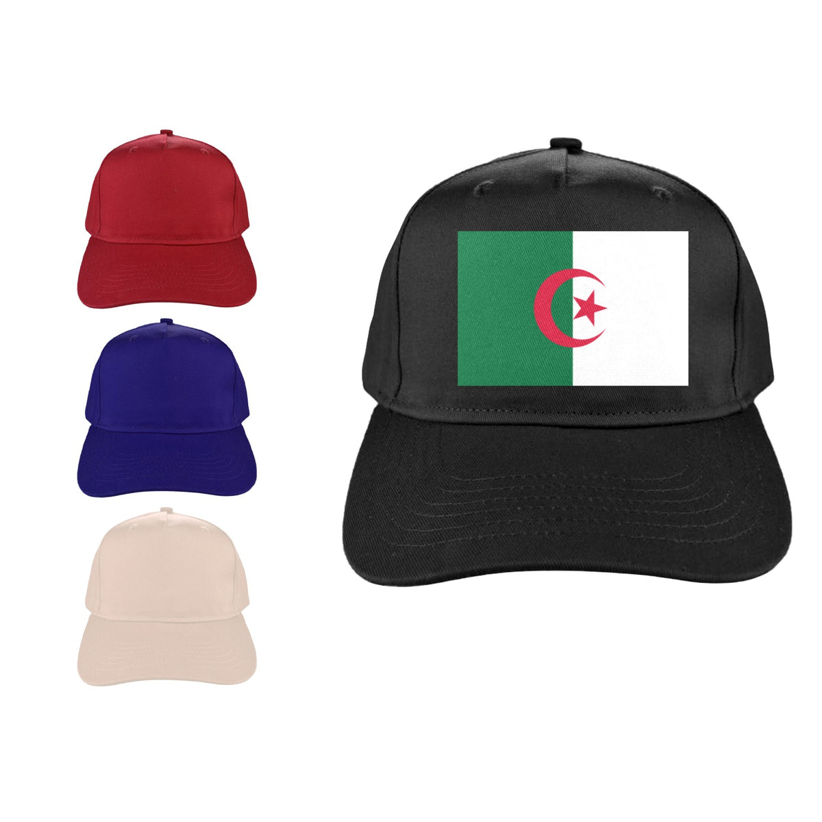 Algeria Flag Inspired Baseball Cap | Printed in the USA