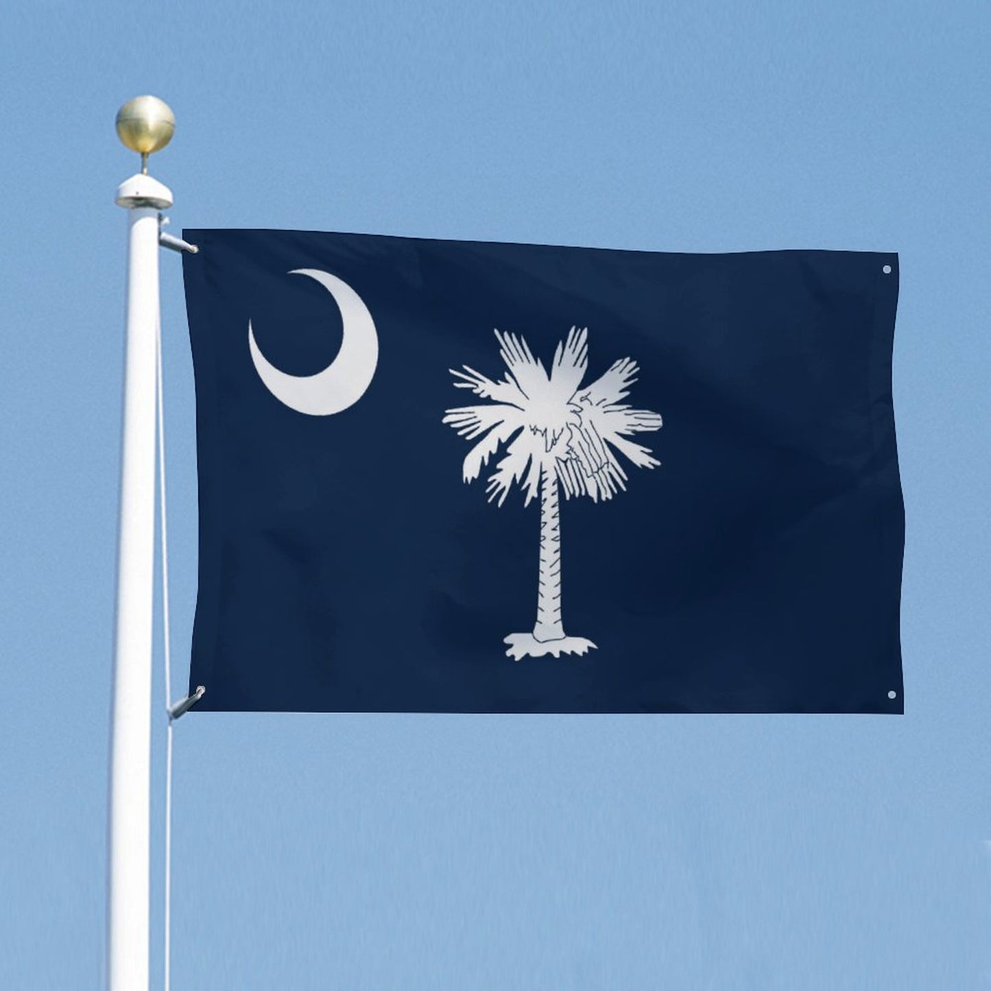 South Carolina Flag Inspired Wall Mount Flag with Four Grommets (35x59 in)