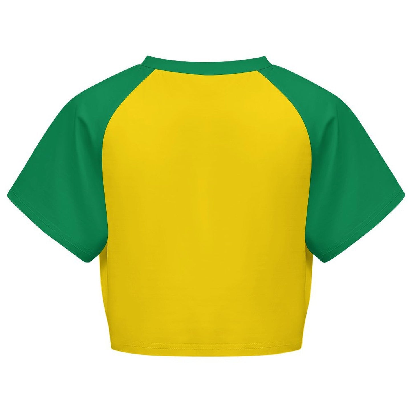 Brazil Flag Inspired Women's Cropped Shirt