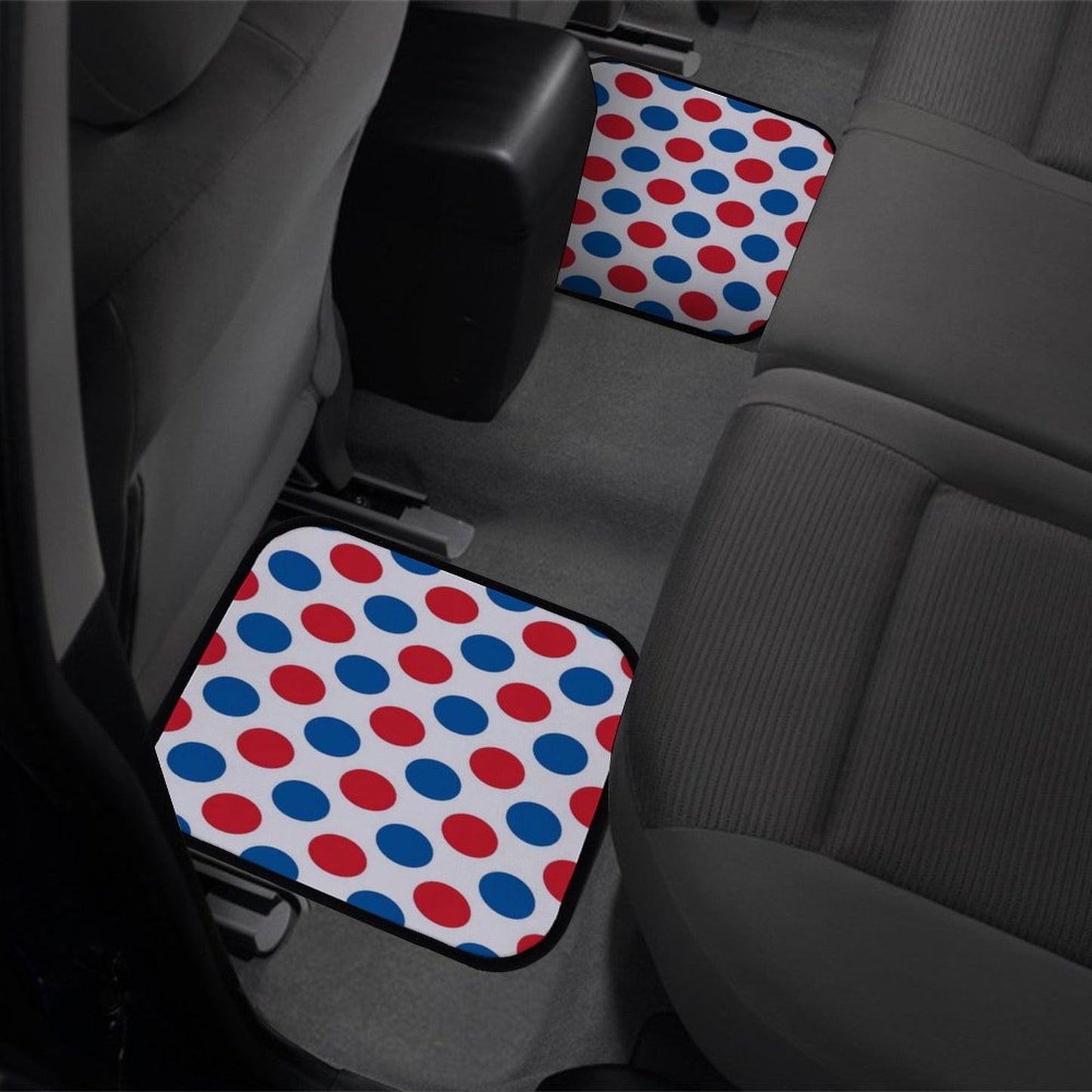 USA/American Flag Inspired Polka Dot Pattern Car Floor Mats(4pcs)