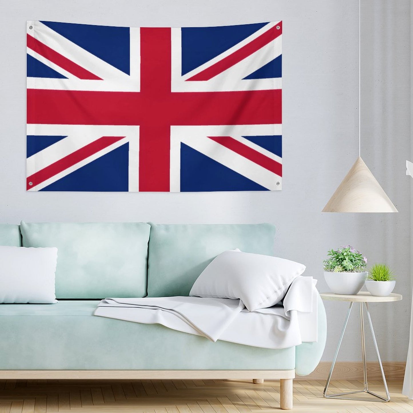 UK/Great Britain Flag Inspired Wall Mount Flag with Four Grommets (35x59 in)