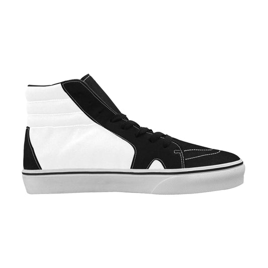 USA/American Flag Inspired "USA" Women's High Top Canvas Shoes (White)