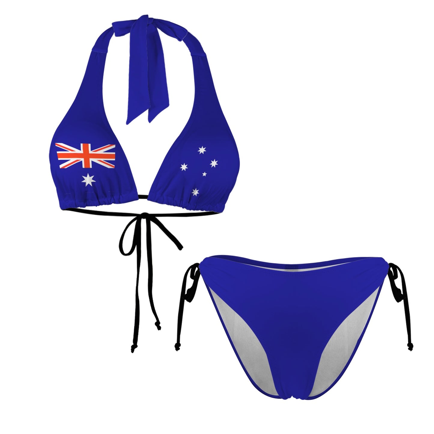 Australia Flag Inspired Halterneck String Bikini Sets