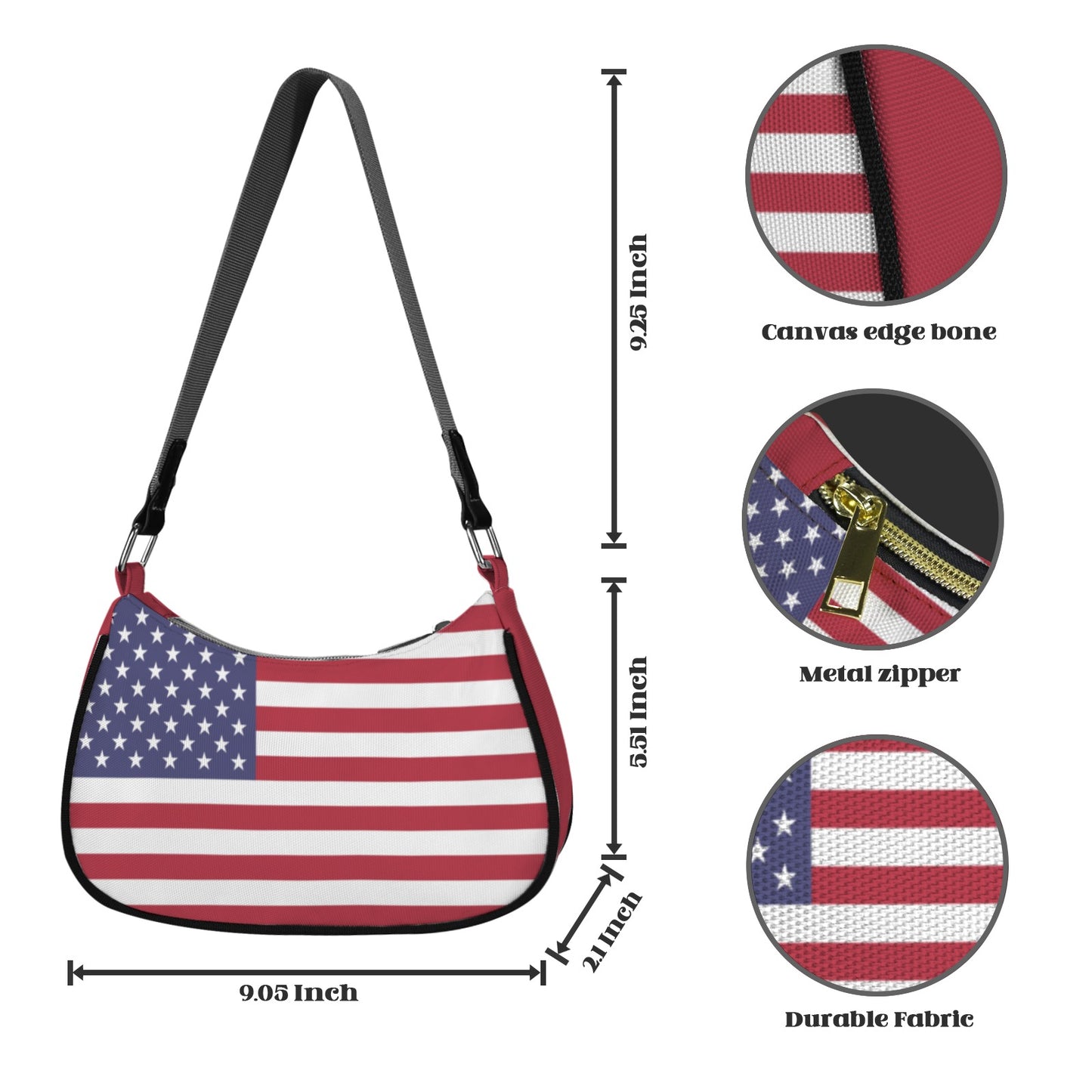USA/American Flag Inspired Women's Shoulder Bag