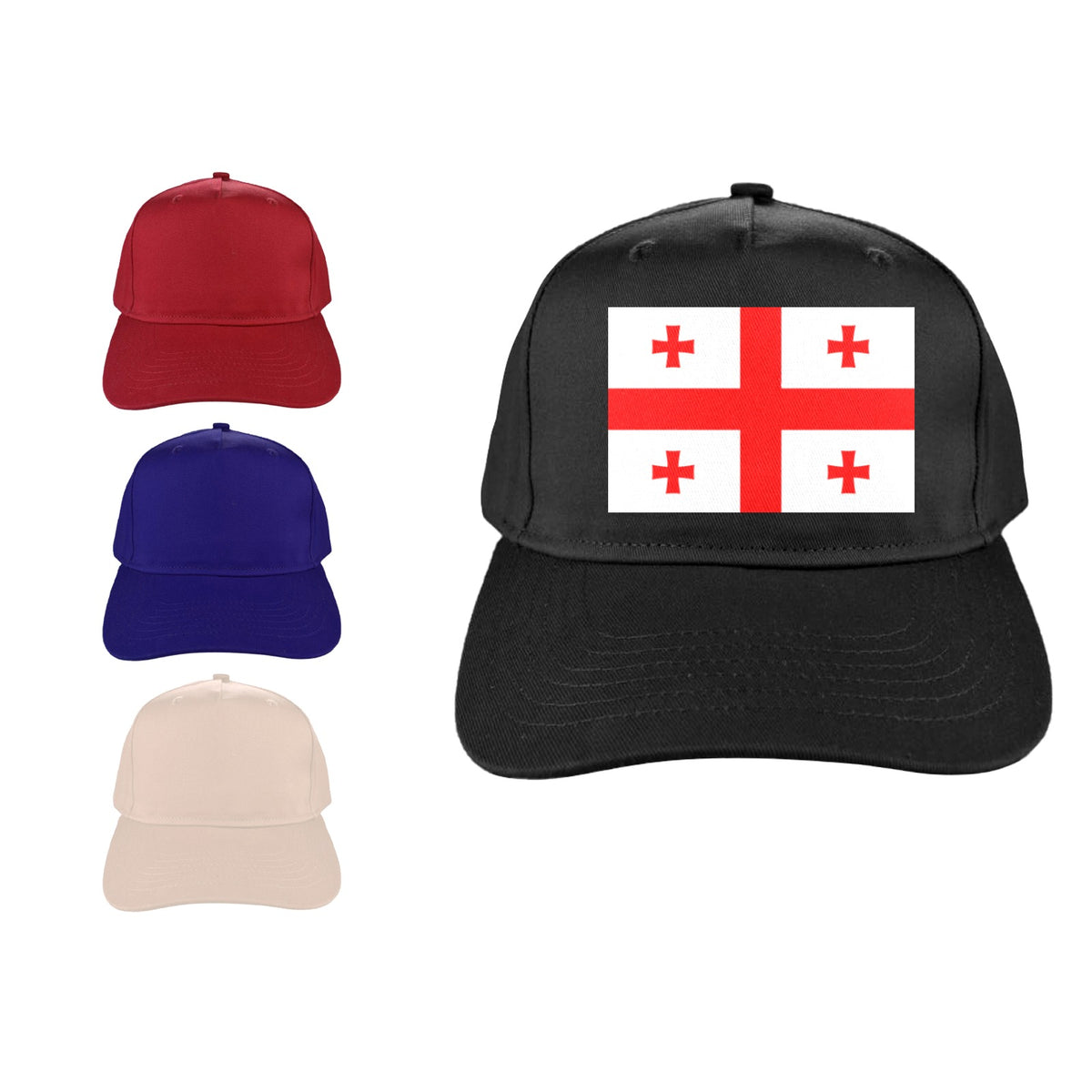 Georgia Flag Inspired Baseball Cap | Printed in the  USA