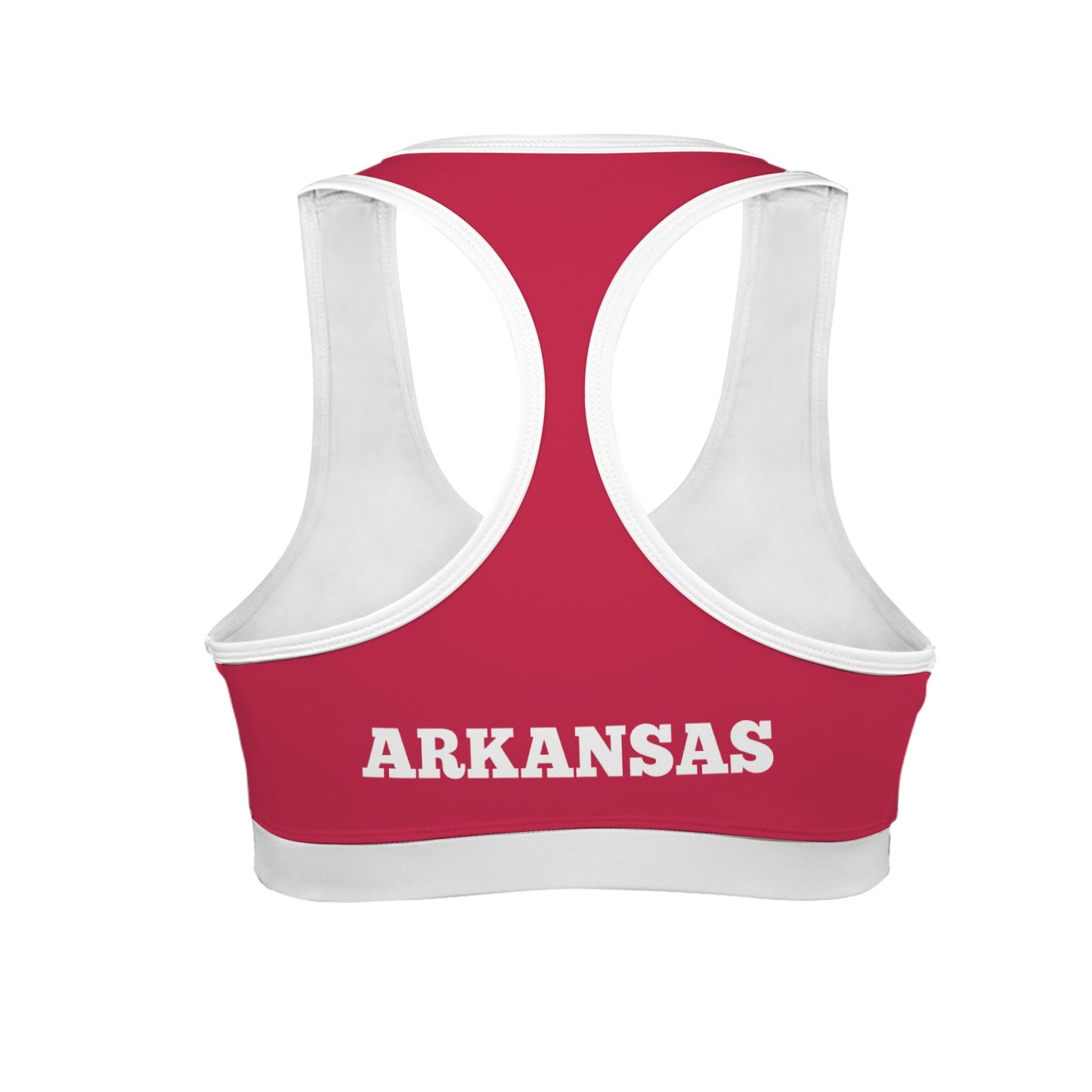 Arkansas Flag Racerback Sports Bra