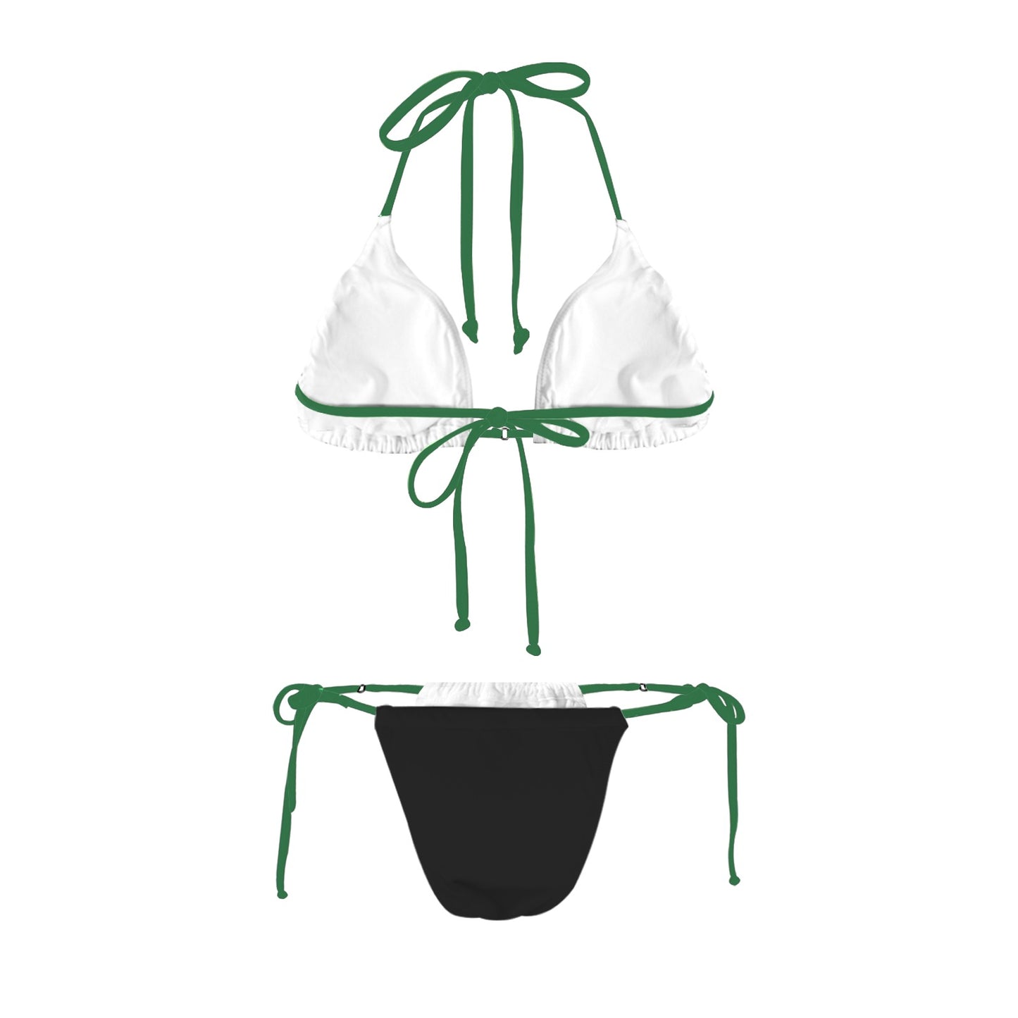 Thin Green Line Flag Inspired Style-2 Women's Halter String Bikini Set