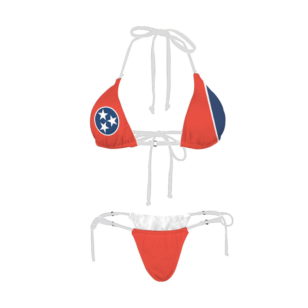 Tennessee Flag Inspired Women's Halter String Bikini Set