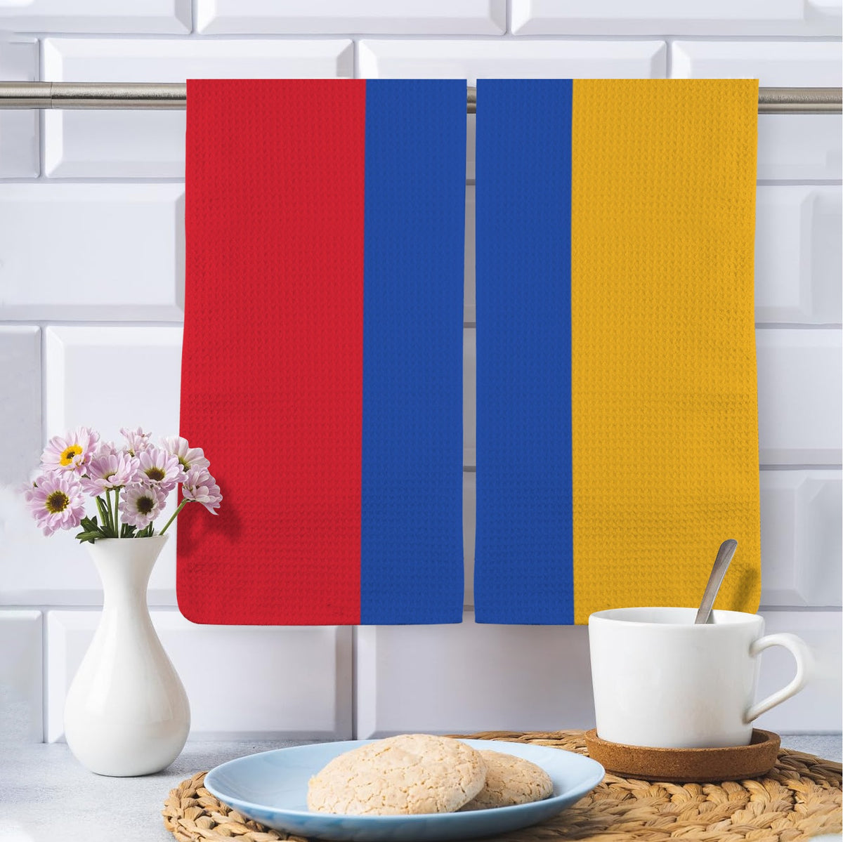 Armenia Flag Inspired Kitchen Towel 40X60cm (Pack of 2) | Printed In the USA