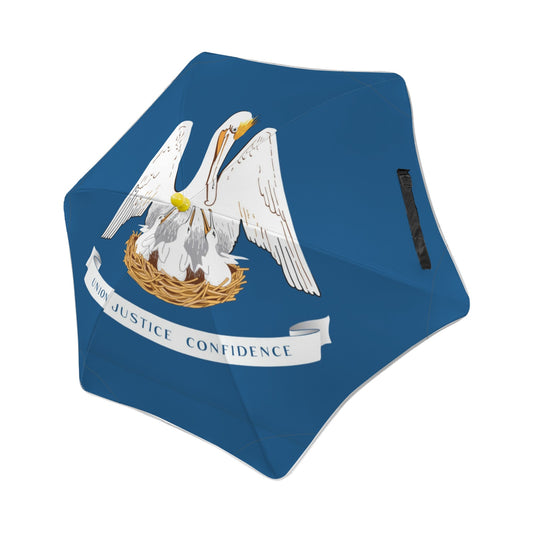 Louisiana Flag Inspired Kids Safe Round Corner Umbrella