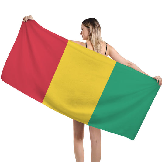 Guinea Flag Inspired Custom Bath Towel 29"x58"(Made in USA)