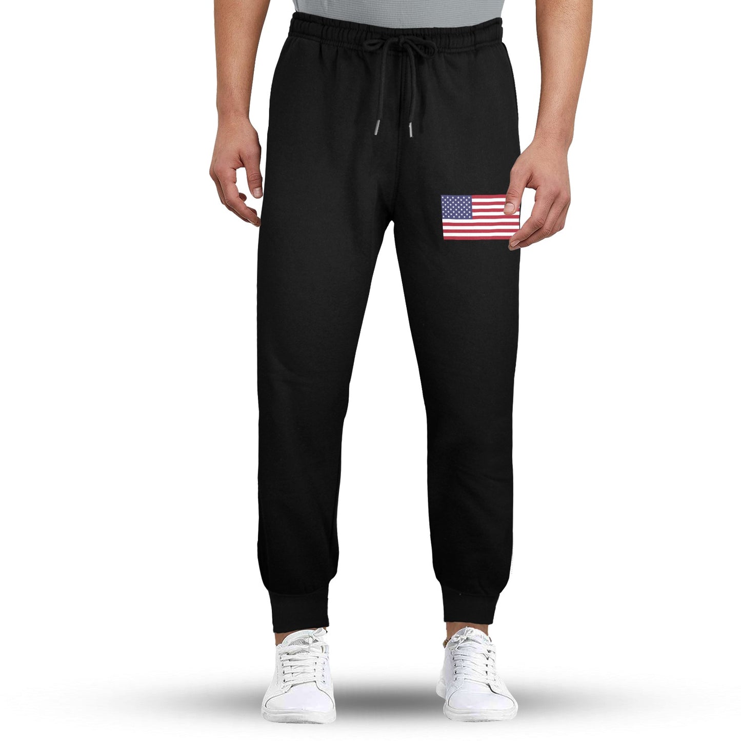 USA/American Flag Inspired Unisex Fleece Sweatpants (Left Printing) | Ships from USA