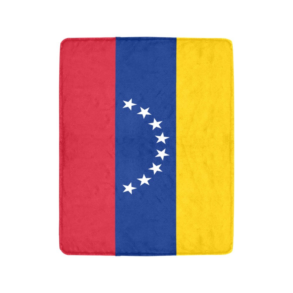 "Luv My Flag blanket featuring Venezuela's vibrant national colors."