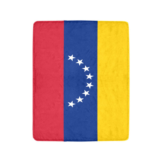 "Luv My Flag blanket featuring Venezuela's vibrant national colors."