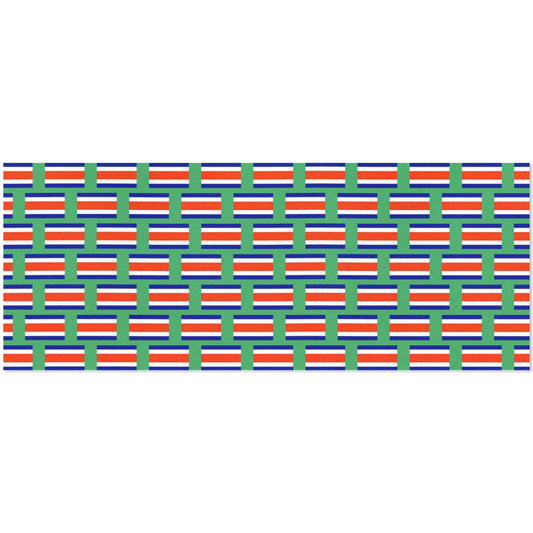Costa Rica Flag Inspired Custom Gift Wrapping Paper 58"x 22.5" (4 Rolls)