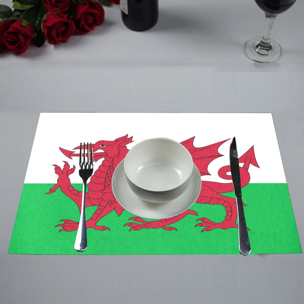 Wales Flag Placemats 12" x 18" (Set of 6)
