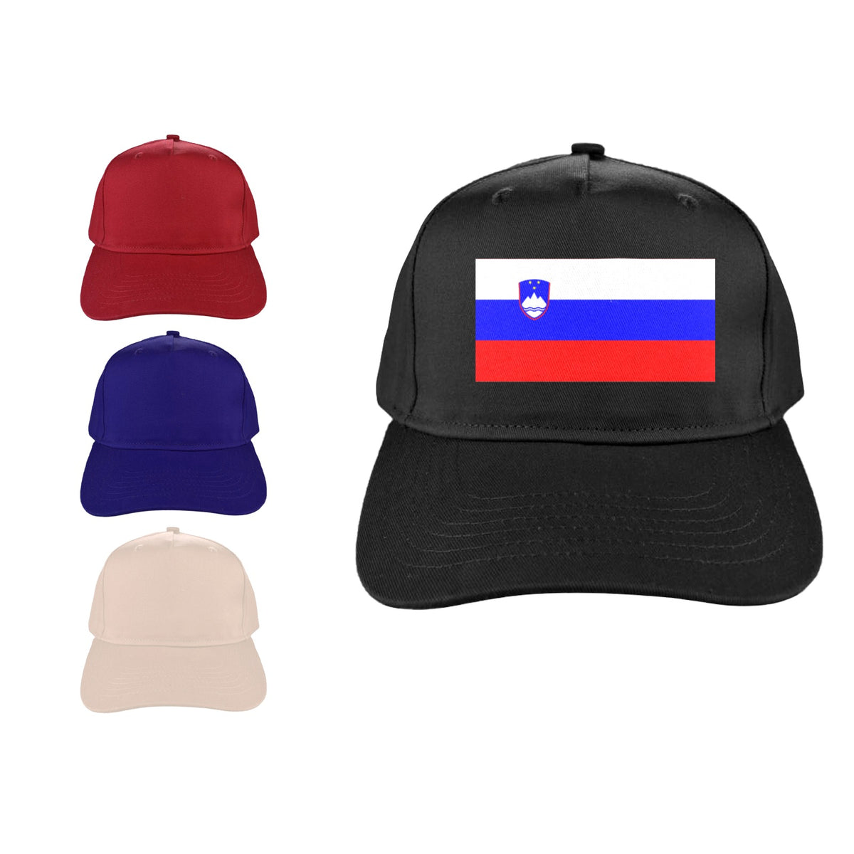 Slovenia Flag Inspired Baseball Cap | Printed in the  USA