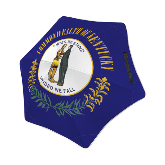 Kentucky Flag Inspired Kids Safe Round Corner Umbrella