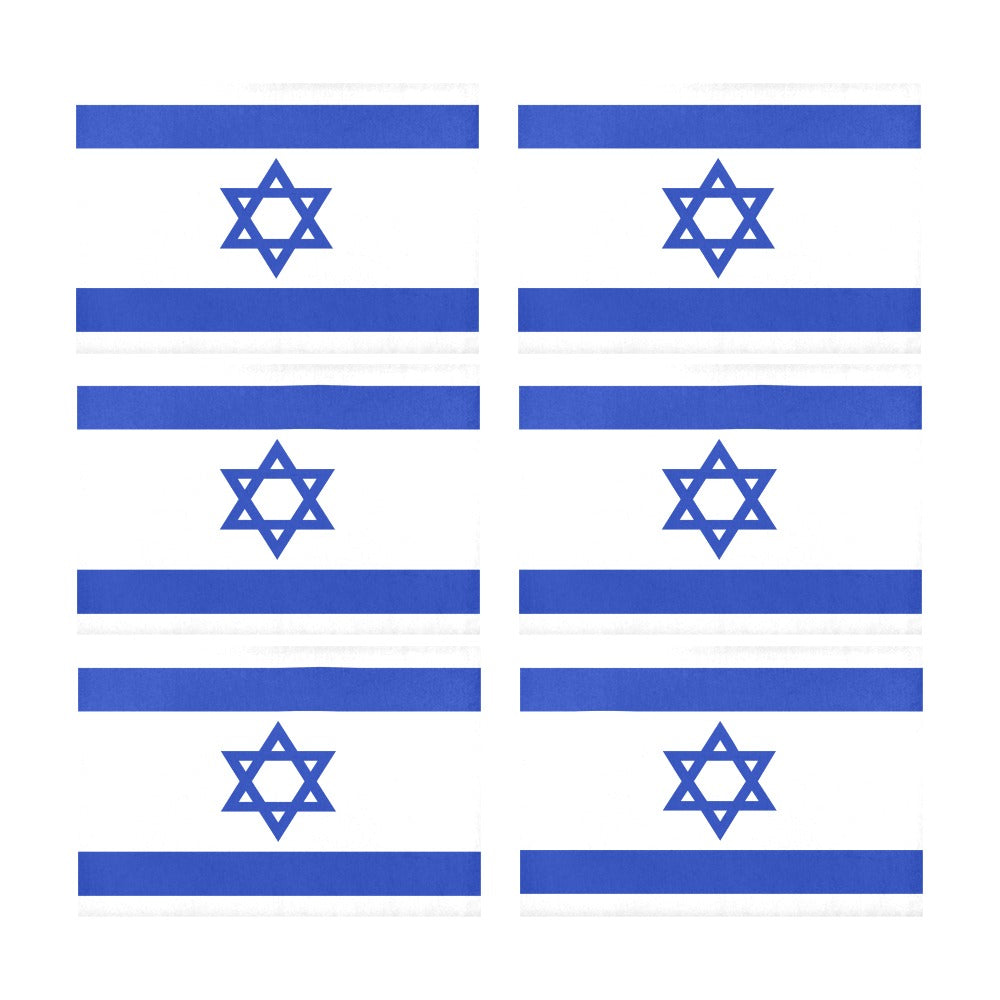 Israel Flag Placemats 12" x 18" (Set of 6)