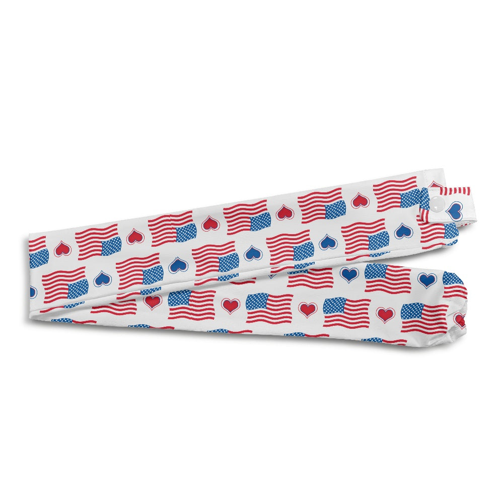 USA/American Flag Inspired Flags and Hearts Pattern Stethoscope Protective Cover
