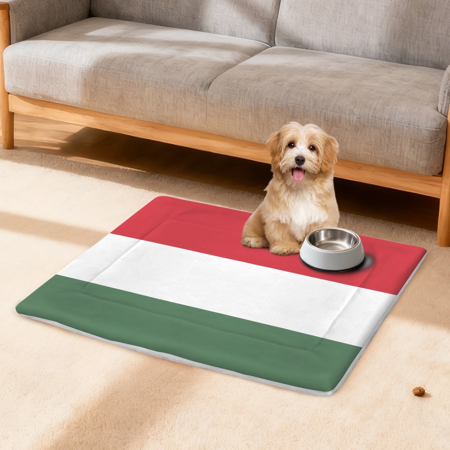 Hungary Flag Inspired Pet Mat 25x18inch (Made in the USA)