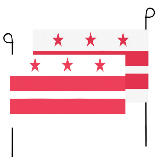 Washington DC flag garden flag, double-sided.